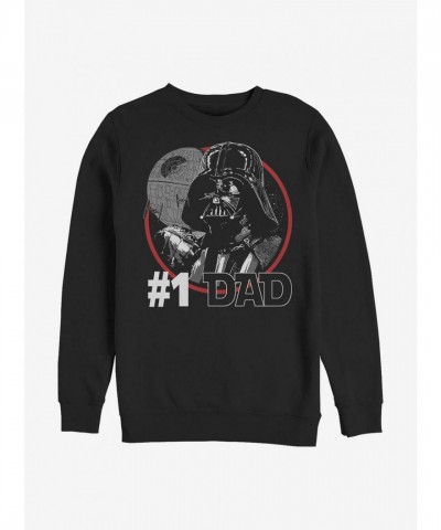 Star Wars Darth Vader Top Dad Black Crewneck Sweatshirt