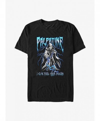 Star Wars Men's Ultra Soft Black Metal Palpatine T-Shirt