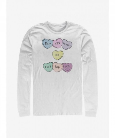 Star Wars Long-Sleeve Heart T-Shirt - White Men's Size