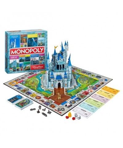 Disney Parks Monopoly Game: Magical Edition with Star Wars Attractions & Pop-Up Castle