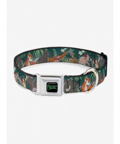 Disney Jungle Book SeatBelt Buckle Dog Collar - USA Made, Durable & Stylish