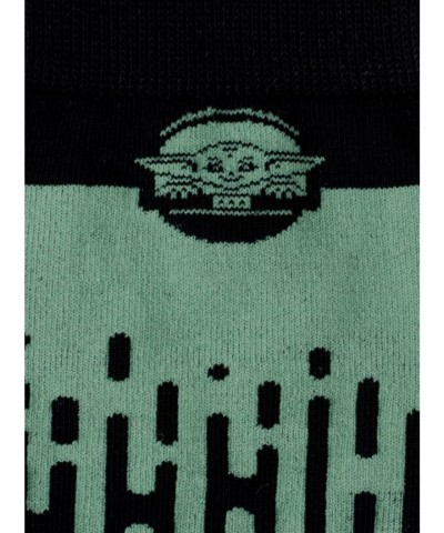 Star Wars Mandalorian The Child Hidden Message Green Comfort Crew Socks