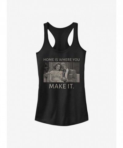 Marvel WandaVision Girls Cotton Tank - Black Junior Size