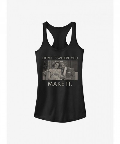Marvel WandaVision Girls Cotton Tank - Black Junior Size