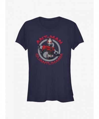 Marvel Ant-Man Symbol Lightweight Cotton T-Shirt for Girls - Blue