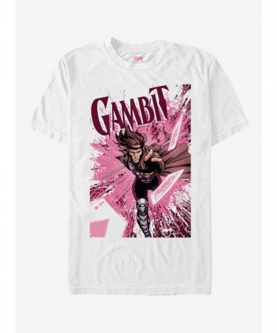 Marvel Gambit White Painted T-Shirt - Lightweight Men's Tee