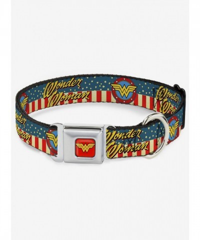 DC Comics Wonder Woman Justice League Seatbelt Dog Collar