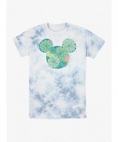 Disney Mickey Mouse Tie-Dye Succulent T-Shirt for Men - Multi Colors