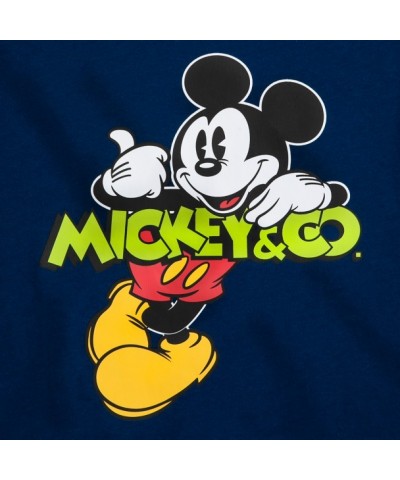 Mickey & Co. Women's Navy T-Shirt – Soft Jersey, Classic Mickey Art
