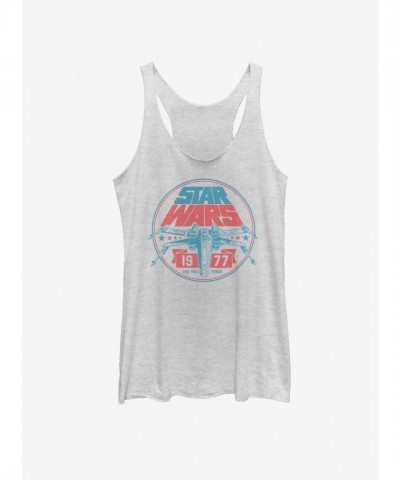 Star Wars Rad Red Five Girls Tank Top - Junior Sizes in White