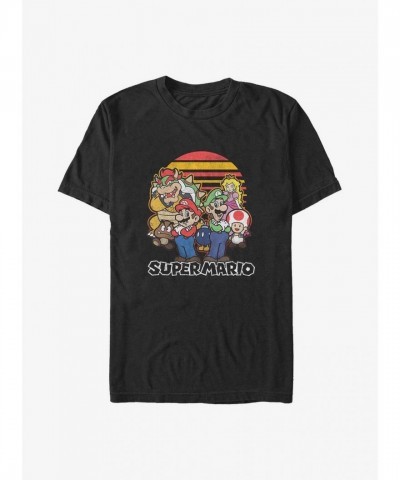 Mario Sunset Big & Tall T-Shirt - Unisex Black