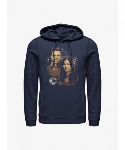 Marvel Sersi & Ikaris Cozy Unisex Hoodie - Blue