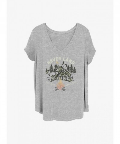 Tinker Bell Never Land Grey Plus Size T-Shirt for Girls