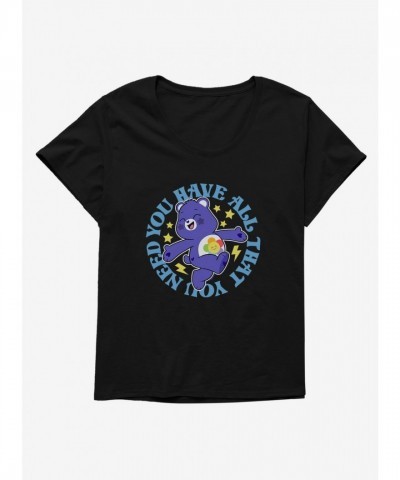 Care Bears Harmony Bear Empowering Message Plus Size Tee for Girls