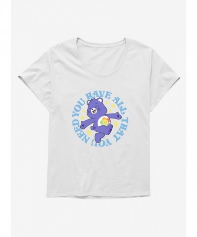 Care Bears Harmony Bear Empowering Message Plus Size Tee for Girls