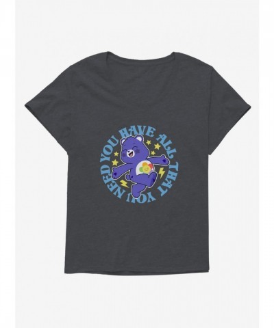 Care Bears Harmony Bear Empowering Message Plus Size Tee for Girls