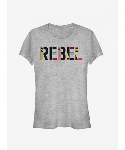 Star Wars The Rise of Skywalker Junior Rebel T-Shirt - Grey