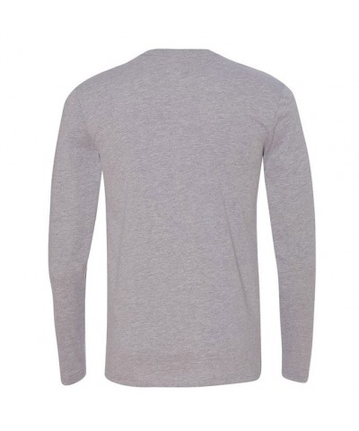 Men's Comfortable DWCS Logo Long Sleeve T-Shirt - Heather Grey