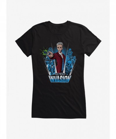 Doctor Who 12th Doctor Cartoon Design Lightweight Cotton T-Shirt for Girls