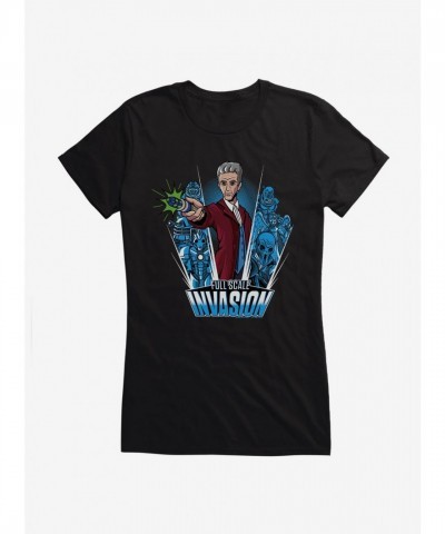 Doctor Who 12th Doctor Cartoon Design Lightweight Cotton T-Shirt for Girls