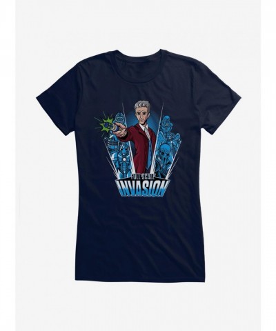 Doctor Who 12th Doctor Cartoon Design Lightweight Cotton T-Shirt for Girls