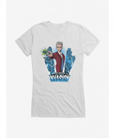 Doctor Who 12th Doctor Cartoon Design Lightweight Cotton T-Shirt for Girls