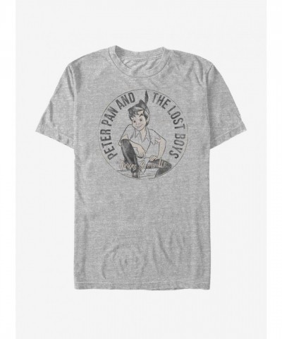 Disney Peter Pan Tonal T-Shirt - Men's Grey