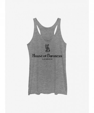 Disney Cruella Baroness London Logo Grey Girls Tank Top