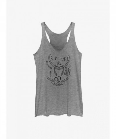 Marvel's Loki Inspired Girls Tank Top - Grey