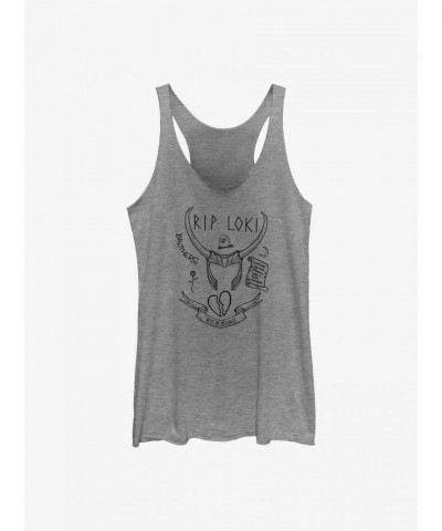 Marvel's Loki Inspired Girls Tank Top - Grey