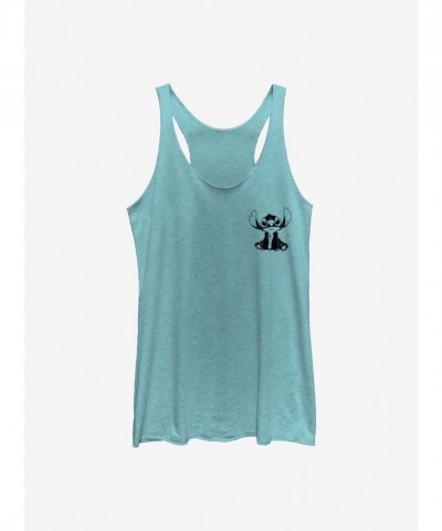 Disney Vintage Stitch Lined Tank Top for Girls - Blue