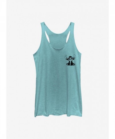 Disney Vintage Stitch Lined Tank Top for Girls - Blue